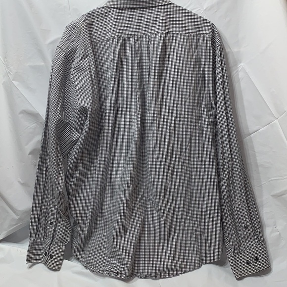 KENNETH Roberts White w/ Gray &Black Stripe Button Up long sleeve Size XL - Picture 4 of 4